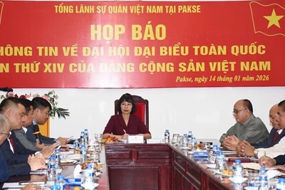 Quang cảnh buổi họp báo. (Ảnh: Cộng tác viên)