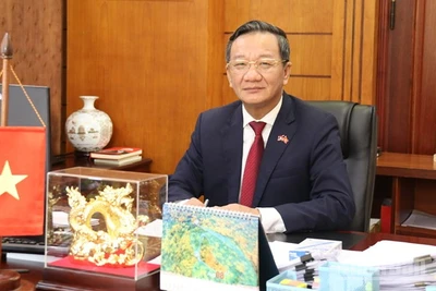 Đại sứ Việt Nam tại Lào Nguyễn Minh Tâm. (Ảnh: TRỊNH DŨNG)