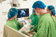 Các bác sĩ can thiệp cho bào thai. 