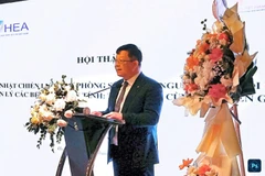 Phó Giáo sư, Tiến sĩ Nguyễn Trung Anh, Chủ tịch Hội Lão khoa Việt Nam, Giám đốc Bệnh viện Lão khoa Trung ương phát biểu.