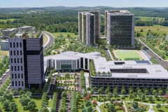 Phối cảnh trường. 