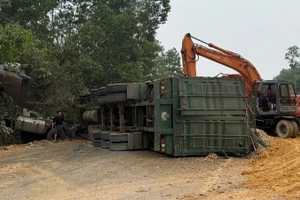 Hiện trường vụ tai nạn.