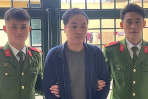 Đối tượng Nguyễn Văn Ngọc tại cơ quan công an.