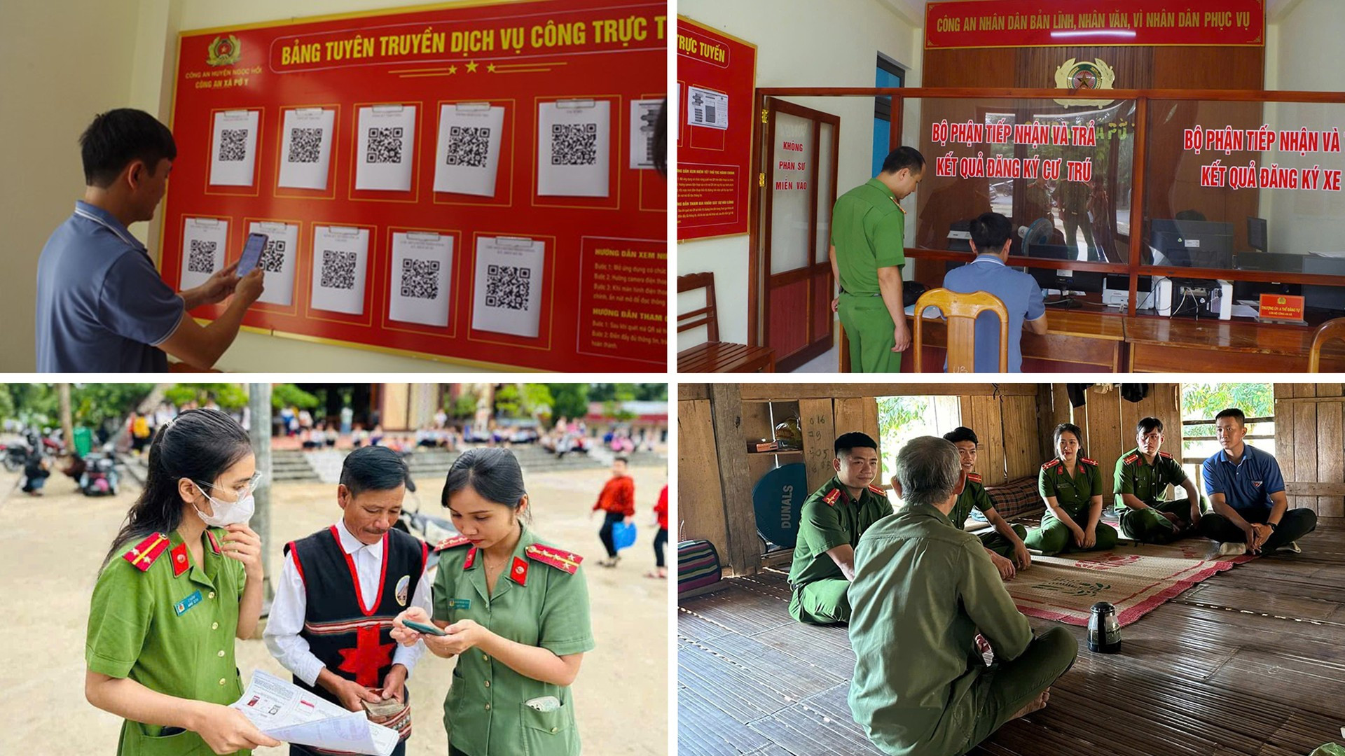 Công an xã Pờ Y thực hiện Mô hình điểm về “Cải cách hành chính công an cấp xã”. aghep.jpg