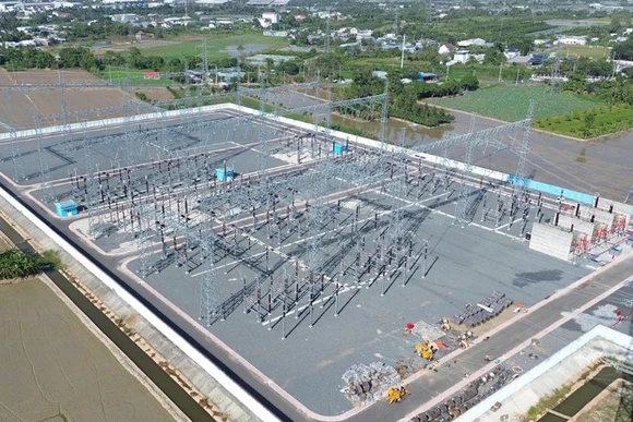 Toàn cảnh Trạm biến áp 500kV Thốt Nốt.
