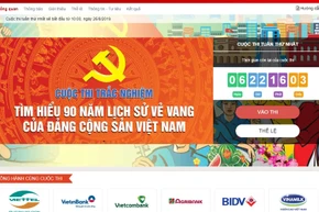 Tuần thi thứ nhất cuộc thi trắc nghiệm tìm hiểu 90 năm lịch sử vẻ vang của Đảng