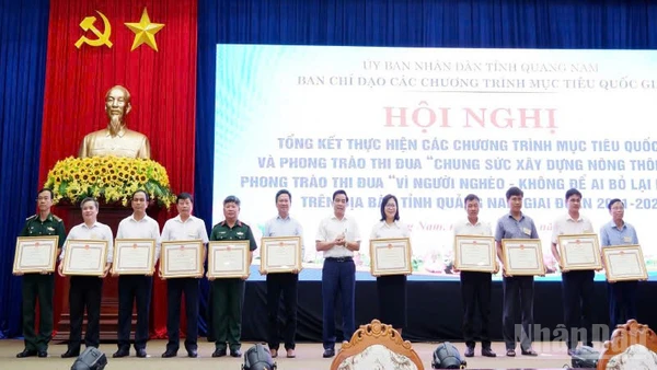 Trao khen thưởng cho 197 tập thể, cá nhân, hộ gia đình.