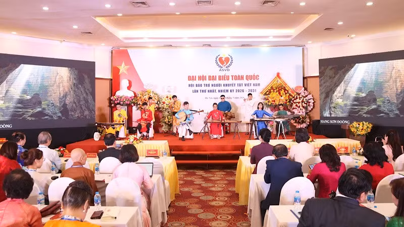 Toàn cảnh Đại hội đại biểu toàn quốc Hội Bảo trợ Người khuyết tật Việt Nam lần thứ I.
