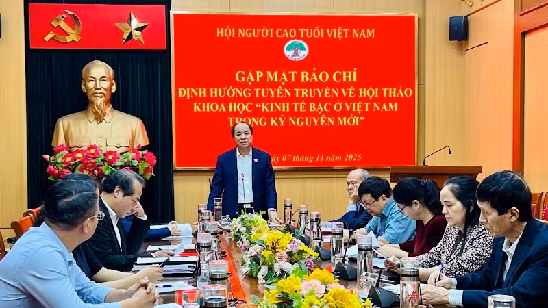Hội Người cao tuổi Việt Nam họp báo thông tin về hội thảo khoa học "Kinh tế bạc ở Việt Nam trong kỷ nguyên mới".
