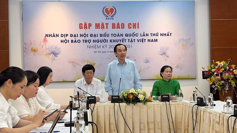 Trưởng ban Tổ chức Đại hội Ngô Sách Thực chia sẻ thông tin về việc tổ chức Đại hội đại biểu toàn quốc Hội Bảo trợ người khuyết tật Việt Nam lần thứ nhất.