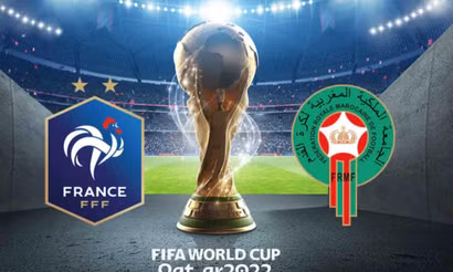 Đội tuyển Pháp đối đầu Maroc tại bán kết World Cup 2022. 