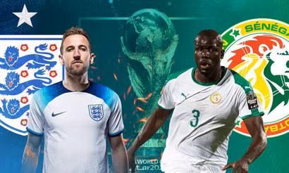 Đội tuyển Anh hướng tới chiến thắng trước Senegal tại vòng 1/8 World Cup 2022. (Ảnh: KhelNow)