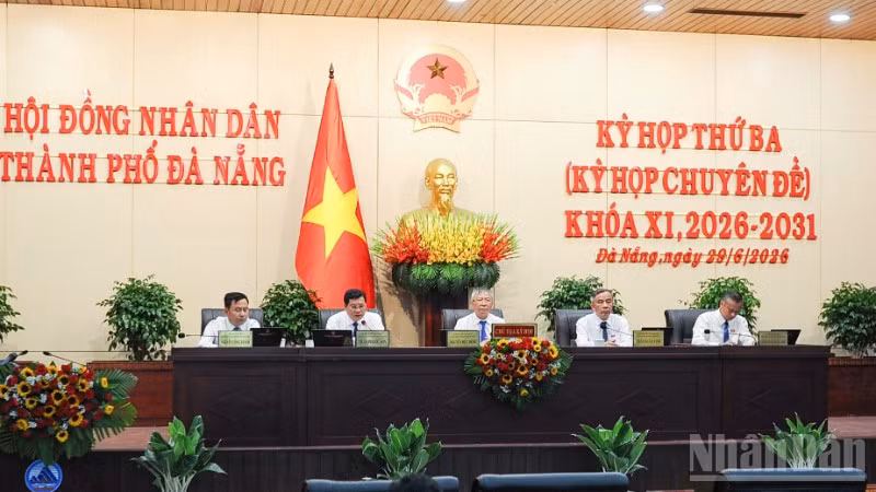 Quang cảnh Kỳ họp thứ ba (kỳ họp chuyên đề) của Hội đồng nhân dân thành phố Đà Nẵng khóa XI, nhiệm kỳ 2026-2031.