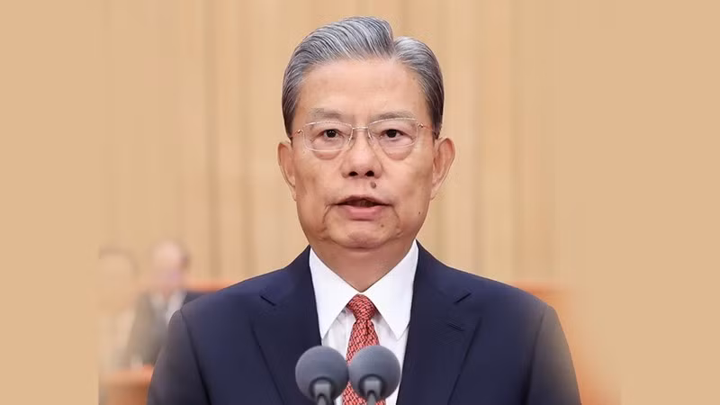 Ủy viên trưởng Ủy ban Thường vụ Nhân đại toàn quốc Trung Quốc Triệu Lạc Tế. (Ảnh: THX/TTXVN)