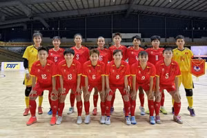 Các thành viên đội tuyển futsal nữ Việt Nam. (Ảnh: VFF)