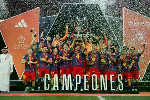 Barcelona đăng quang vô địch Siêu cúp Tây Ban Nha. (Ảnh: Barca FC)