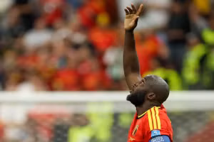 Romelu Lukaku ăn mừng bàn thắng thứ 4 của đội tuyển Bỉ. (Ảnh: FIFA)