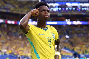 Vinicius Jr tỏa sáng với cú đúp, góp công lớn giúp Brazil đánh bại Scotland và giành ngôi đầu bảng C World Cup 2026. (Ảnh: FIFA)