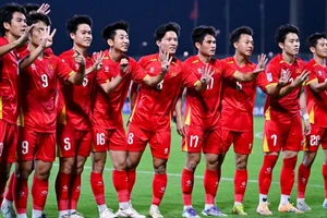 U23 Việt Nam thi đấu quả cảm và kiên cường để giành chiến thắng trước U23 Hàn Quốc. (Ảnh: AFC)