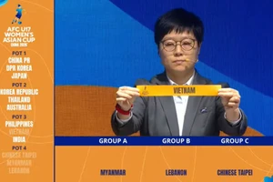 Lá phiếu bốc thăm của đội tuyển U17 nữ Việt Nam. (Ảnh: AFC)