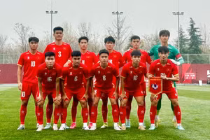 Đội hình xuất phát của U23 Việt Nam. (Ảnh: VFF)