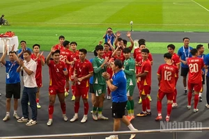 U22 Việt Nam giành vé vào bán kết đầy thuyết phục. (Ảnh: XUÂN SƠN)