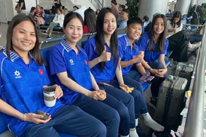Đội tuyển nữ Việt Nam lên đường sang Thái Lan tham dự SEA Games 33. (Ảnh: VFF)