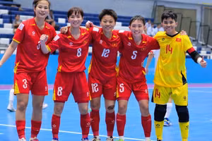 Đội tuyển futsal nữ Việt Nam tiếp tục giữ vị trí thứ 11 thế giới. (Ảnh: VFF)