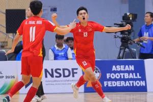Đội tuyển futsal Việt Nam giành Huy chương Đồng sau chiến thắng trước Australia. (Ảnh: VFF)