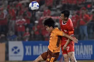 Chiến thắng quan trọng trước Hoàng Anh Gia Lai củng cố vị trí nhì bảng của Thể Công Viettel. (Ảnh: TRẦN HẢI)