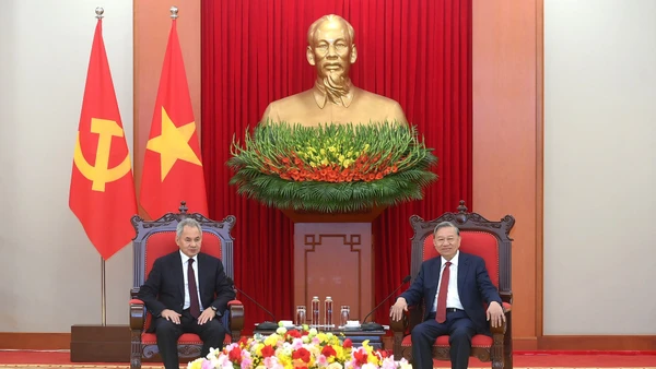 Tổng Bí thư Tô Lâm tiếp Đại tướng Sergei Shoigu, Thư ký Hội đồng An ninh Liên bang Nga.