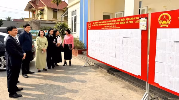 Ảnh minh họa: Một khu vực dự kiến bỏ phiếu bầu cử đại biểu Quốc hội và Hội đồng nhân dân các cấp nhiệm kỳ 2026-2031 trên địa bàn phường Hồng An (Hải Phòng). (Ảnh: XUÂN TRƯỜNG)