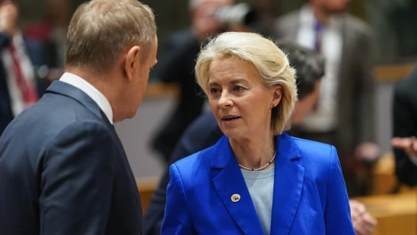 Chủ tịch Ủy ban châu Âu Ursula von der Leyen trước thềm Hội nghị thượng đỉnh EU tại Brussels (Bỉ) ngày 19/3/2026. (Ảnh: XINHUA)