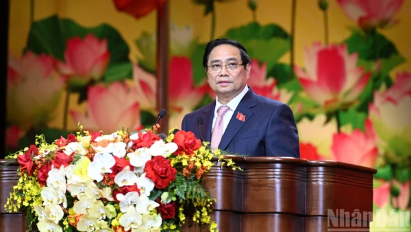 Thủ tướng Chính phủ Phạm Minh Chính phát biểu khai mạc Đại hội Thi đua yêu nước toàn quốc lần thứ XI.