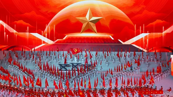 Ảnh minh họa: Một tiết mục đặc sắc trong chương trình nghệ thuật đặc biệt “Dưới lá cờ vẻ vang của Đảng”, tối 23/1/2026. (Ảnh: ĐĂNG KHOA-THỦY NGUYÊN)