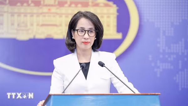 Người phát ngôn Bộ Ngoại giao Việt Nam Phạm Thu Hằng. (Ảnh: TTXVN phát)
