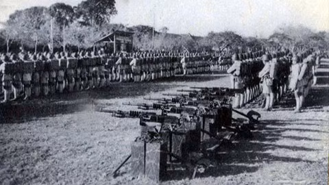 Quân đội Tưởng Giới Thạch đến Hải Phòng, năm 1945. (Ảnh tư liệu Bảo tàng Lịch sử quốc gia)