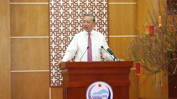 Tổng Bí thư Tô Lâm chúc Tết Đảng bộ, chính quyền, nhân dân tỉnh Tây Ninh.