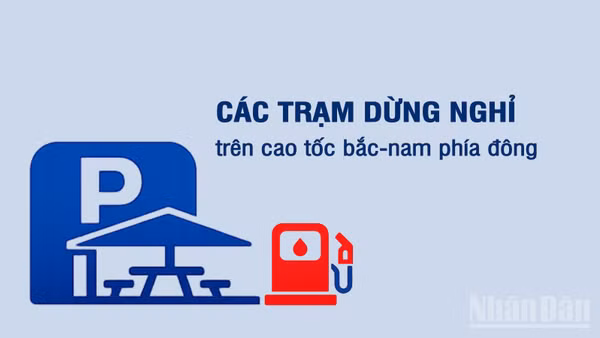 [Infographic] Các trạm dừng nghỉ trên cao tốc bắc-nam phía đông phục vụ dịp nghỉ lễ 30/4 và 1/5
