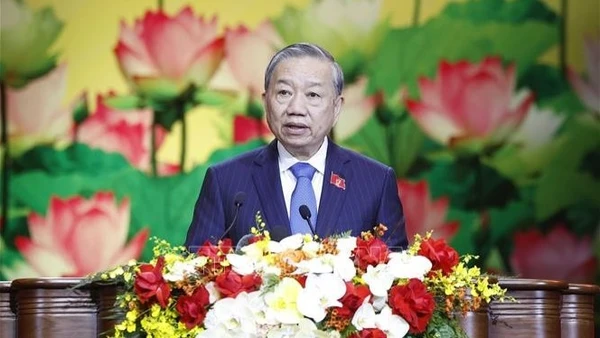 Tổng Bí thư Tô Lâm phát biểu. (Ảnh: Thống Nhất/TTXVN)