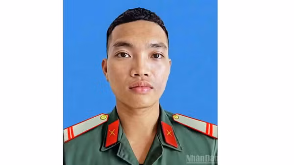 Chân dung Trung sĩ Cao Tuấn Anh. (Ảnh: QUÂN KHU 3)