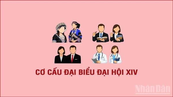 [Infographic] Cơ cấu, thành phần đại biểu dự Đại hội XIV của Đảng
