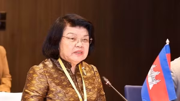 Chủ tịch Quốc hội Campuchia Samdech Maha Rathsapheathika Thipadei Khuon Sudary. (Ảnh: TTXVN)