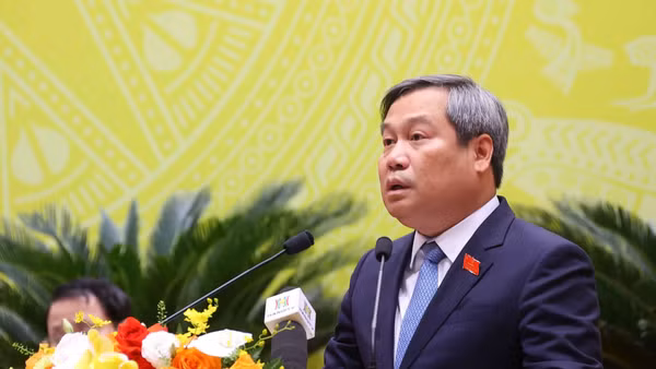 Chủ tịch Ủy ban nhân dân thành phố Hà Nội Vũ Đại Thắng. (Ảnh: Văn Điệp/TTXVN)