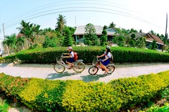 Sắc màu nông thôn mới. (Ảnh: ĐOÀN KẾT) 