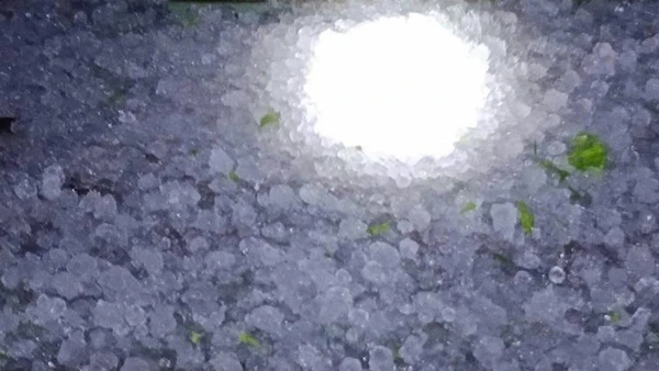 Mưa đá trên diện rộng tại xã Tùng Vài, tỉnh Tuyên Quang.