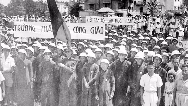 Các khối quần chúng trong ngày Độc lập.