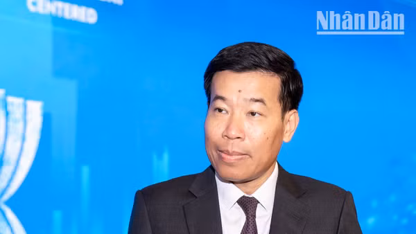 Thứ trưởng Ngoại giao Nguyễn Mạnh Cường nhận định "tự cường" và "đoàn kết" làm nên sức mạnh của ASEAN. (Ảnh: MINH DUY)