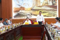 Bí thư Tỉnh ủy Quảng Bình Lê Ngọc Quang phát biểu tại Hội nghị. (Ảnh: MN)