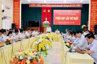 Quang cảnh phiên họp lần thứ nhất Ban Chỉ đạo hợp nhất, sáp nhập đơn vị hành chính tỉnh Quảng Bình và tỉnh Quảng Trị.